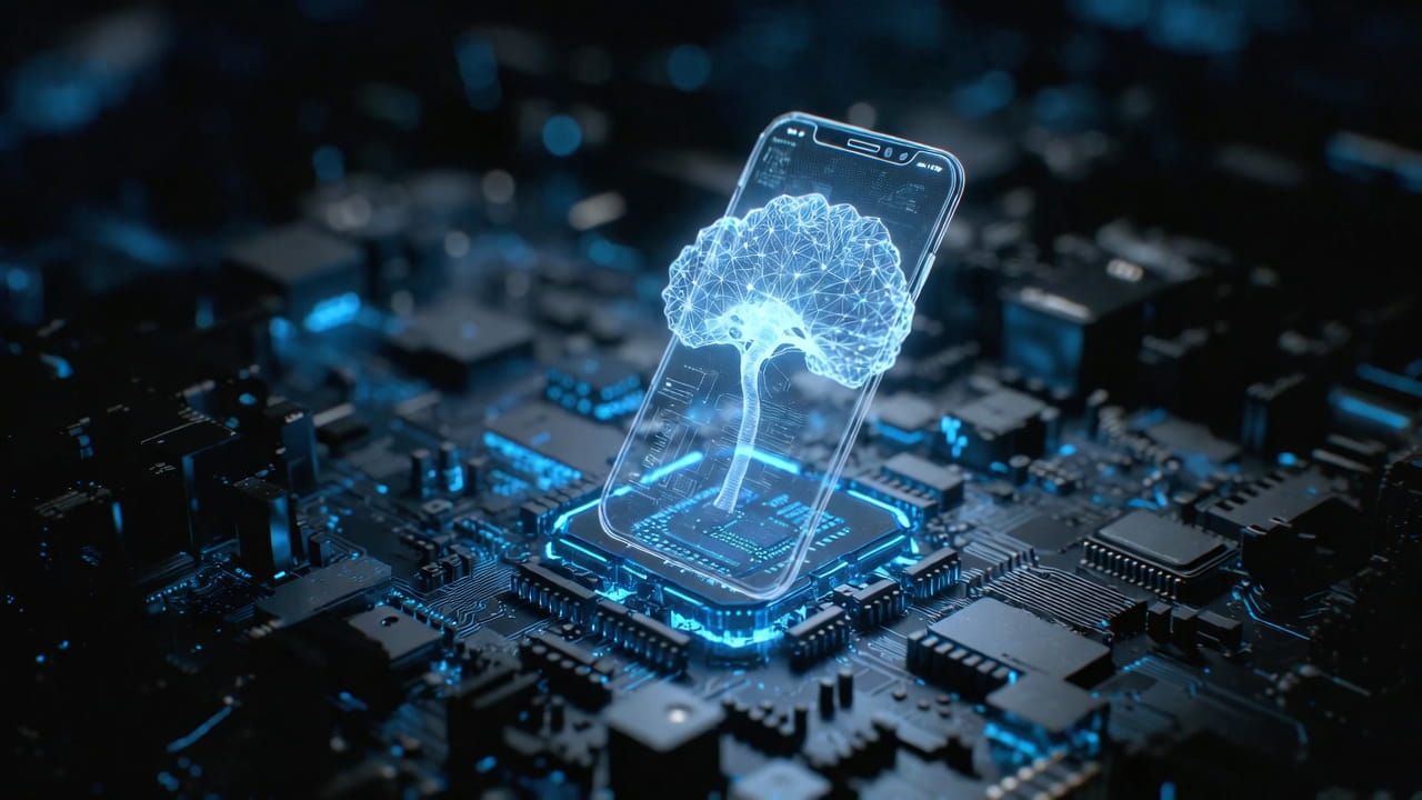 Procesor mobilny z lokalną sztuczną inteligencją SLM i hologramem sieci neuronowej.